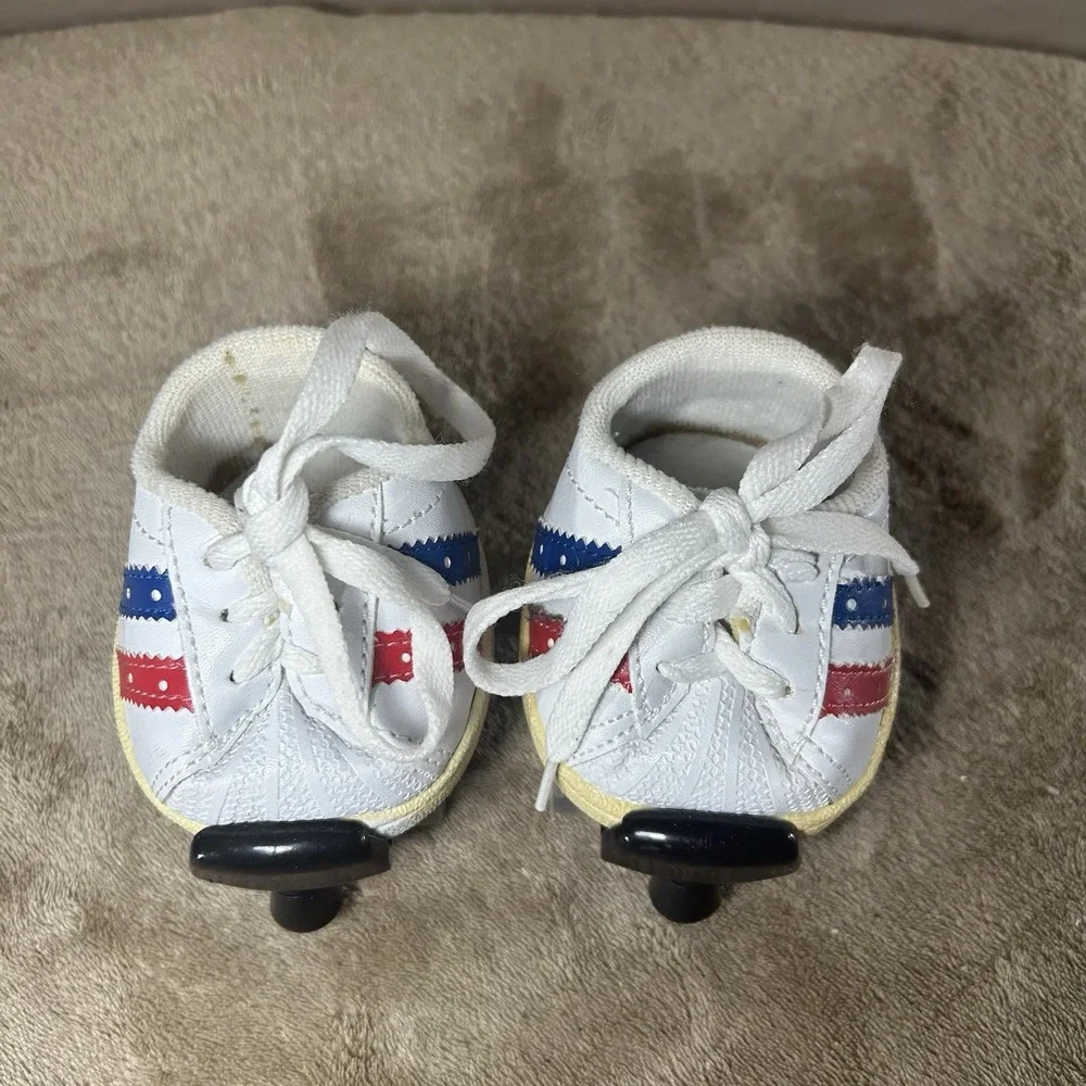 Lot of 2 Build-A-Bear Workshop Roller Skates Y2K White Red Blue Striped 2009